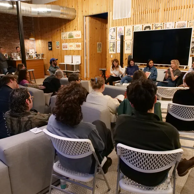 "Members of the WashU and St. Louis literary community celebrate the launch of TERN"