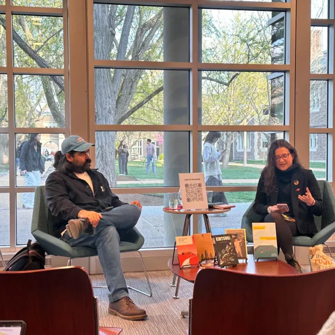 "Writer María José Navia discussed her work at Olin Library and other events"
