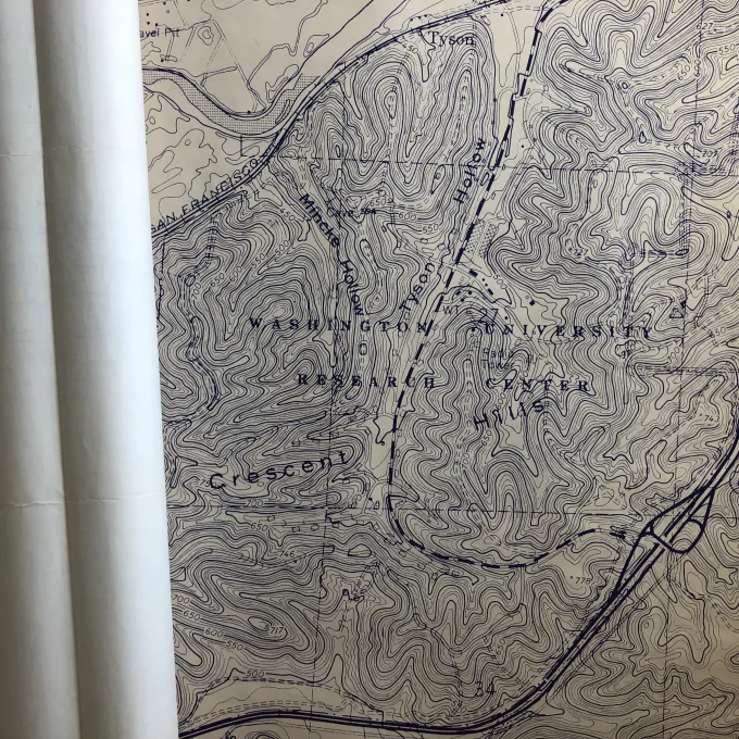 Topographical map of Tyson Research Center